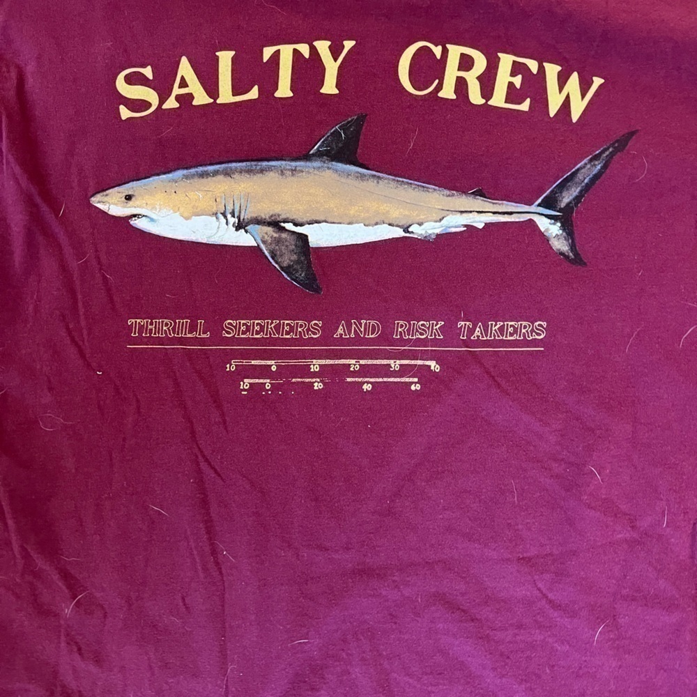 Salty crew men’s red t shirt Sz L - Picture 7 of 7